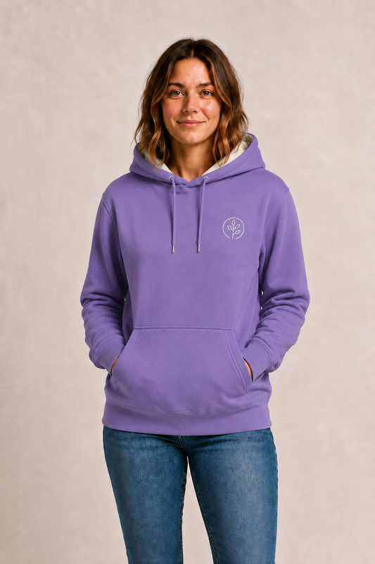Accent Hoodie Violet / Cream