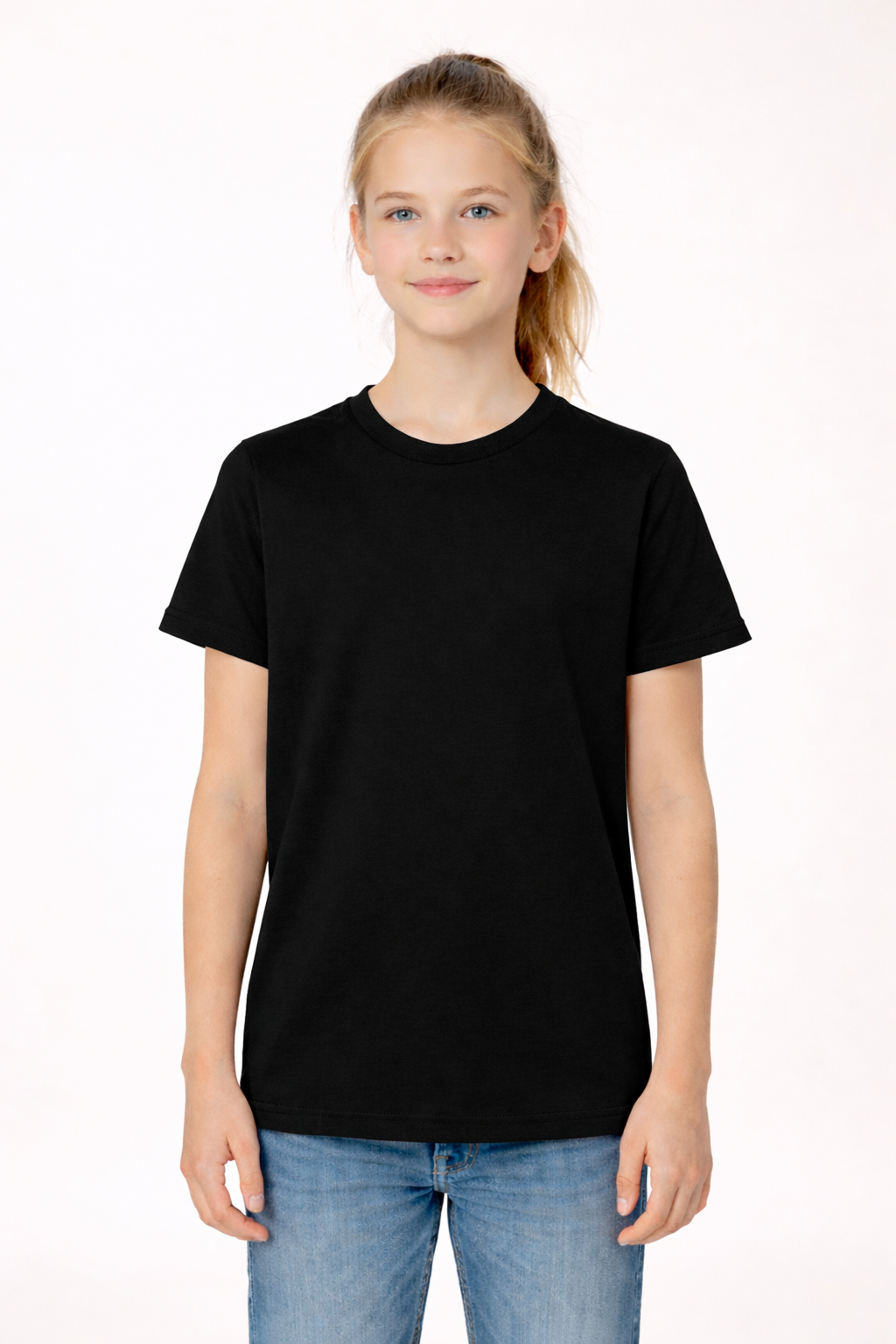Youth Cotton T-Shirt - Black