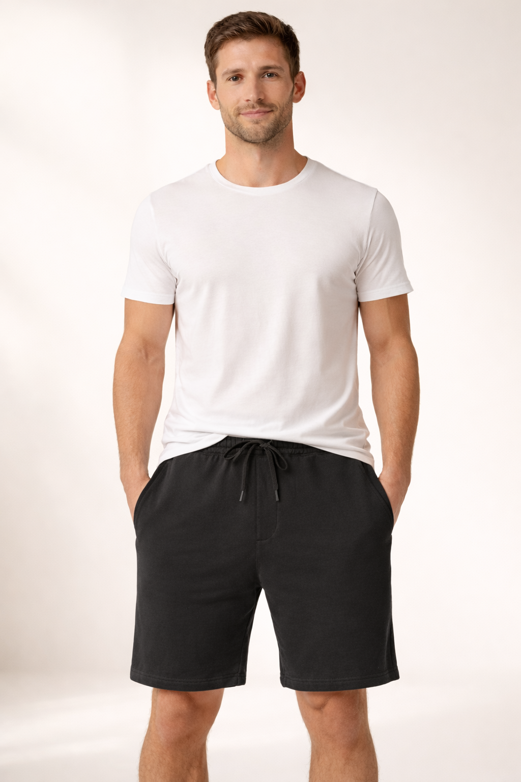 Mens Fleece Shorts - Navy