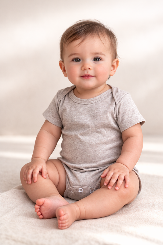 Baby Jersey One Piece - Heather Dust