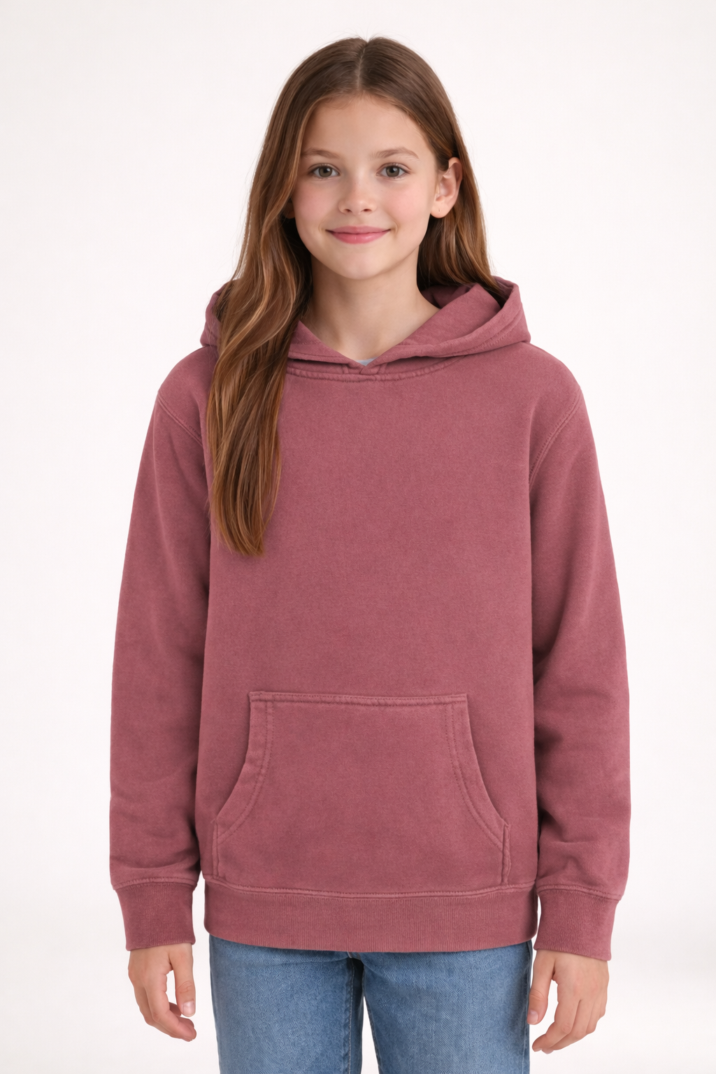 Vintage Pullover Hoodie - Pigment Maroon