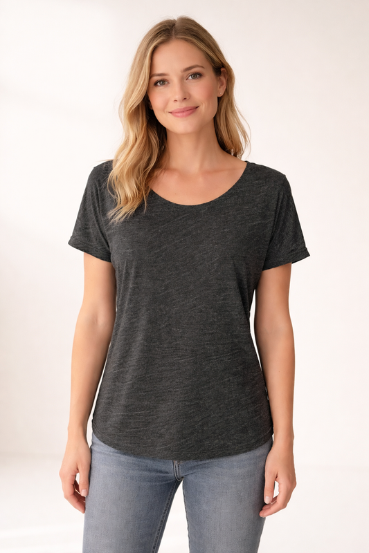 Women’s Slouchy T-Shirt - Dark Heather Grey