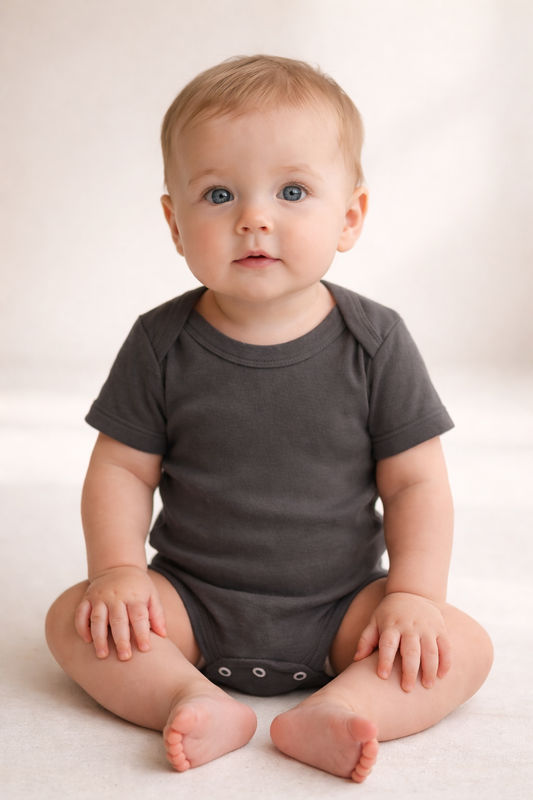 Baby Jersey One Piece - Dark Grey