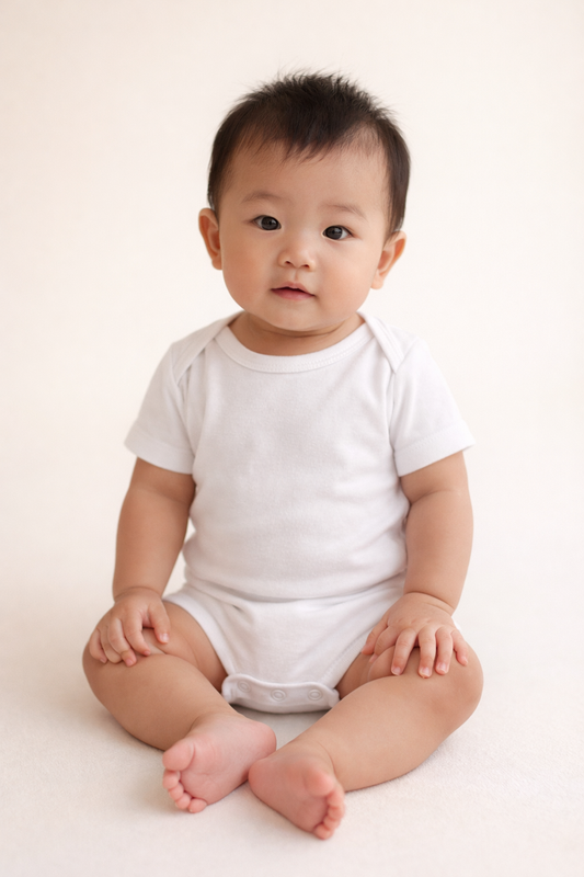 Baby Jersey One Piece - White