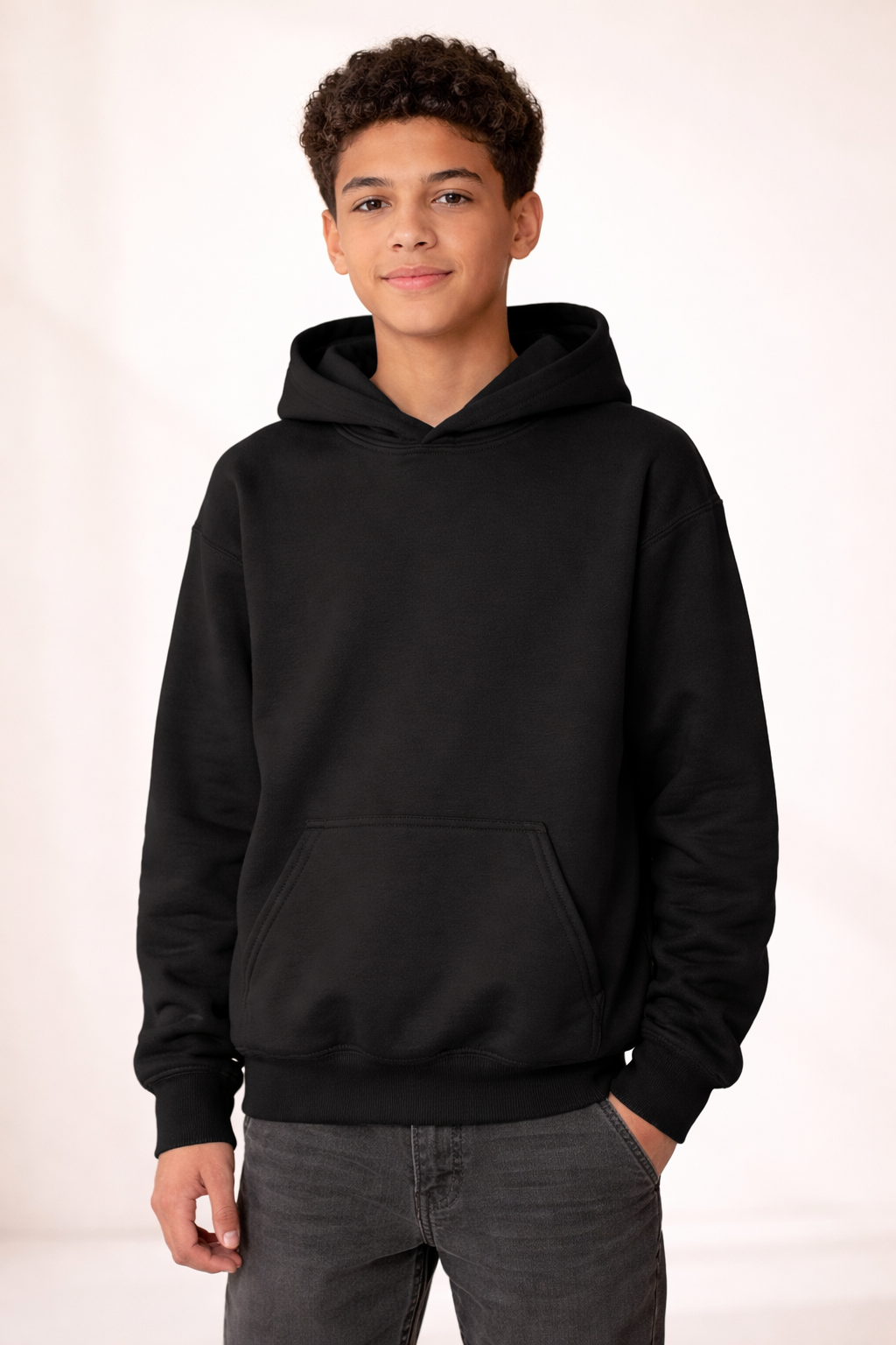 Kids Pullover Hoodie - Black