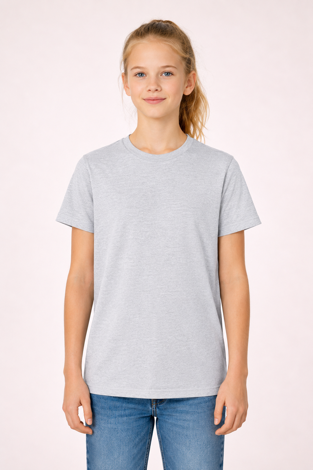 Youth Cotton T-Shirt - Athletic Heather Grey