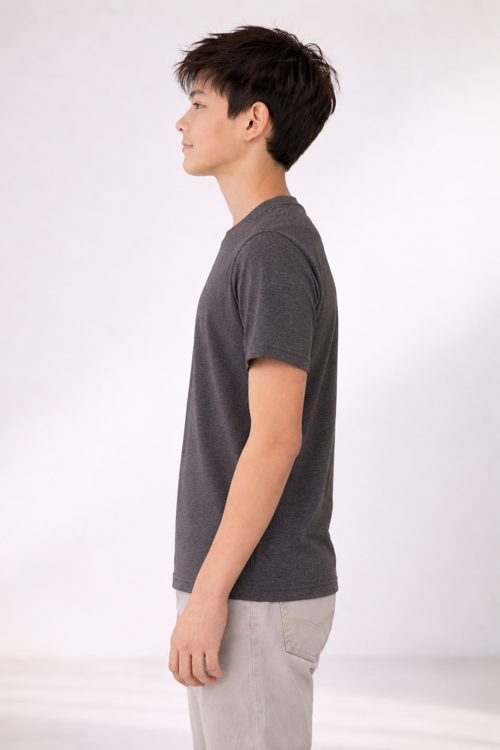Youth Cotton T-Shirt - Dark Grey Heather