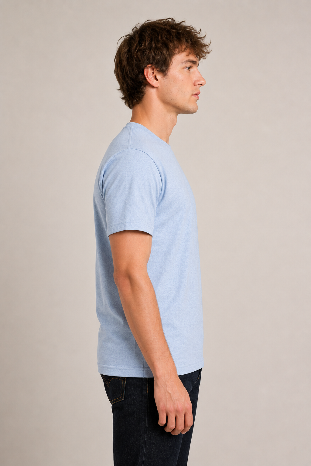 Mens Softstyle T-Shirt - Heather Prism Blue