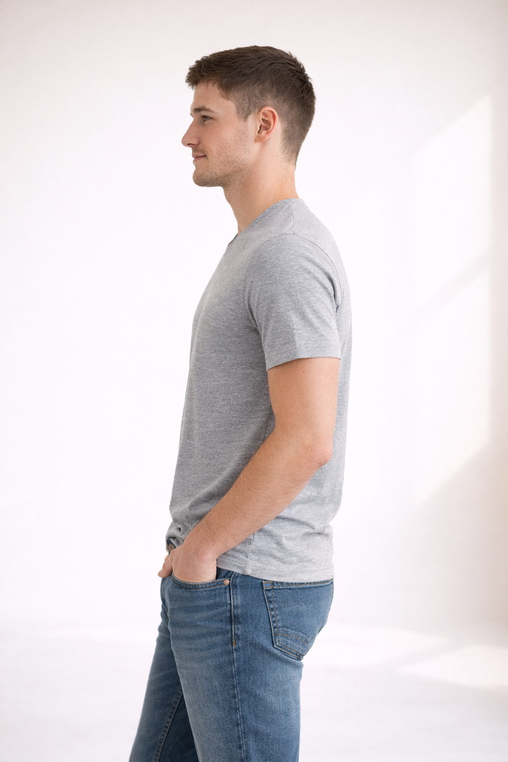 Men's V-Neck T-Shirt - Athletic Heather