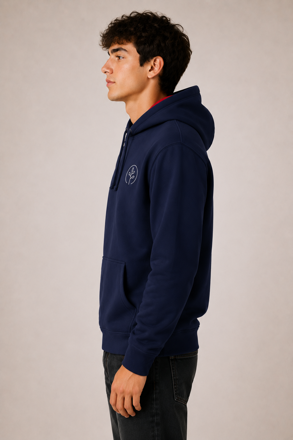 Accent Hoodie Navy / Red