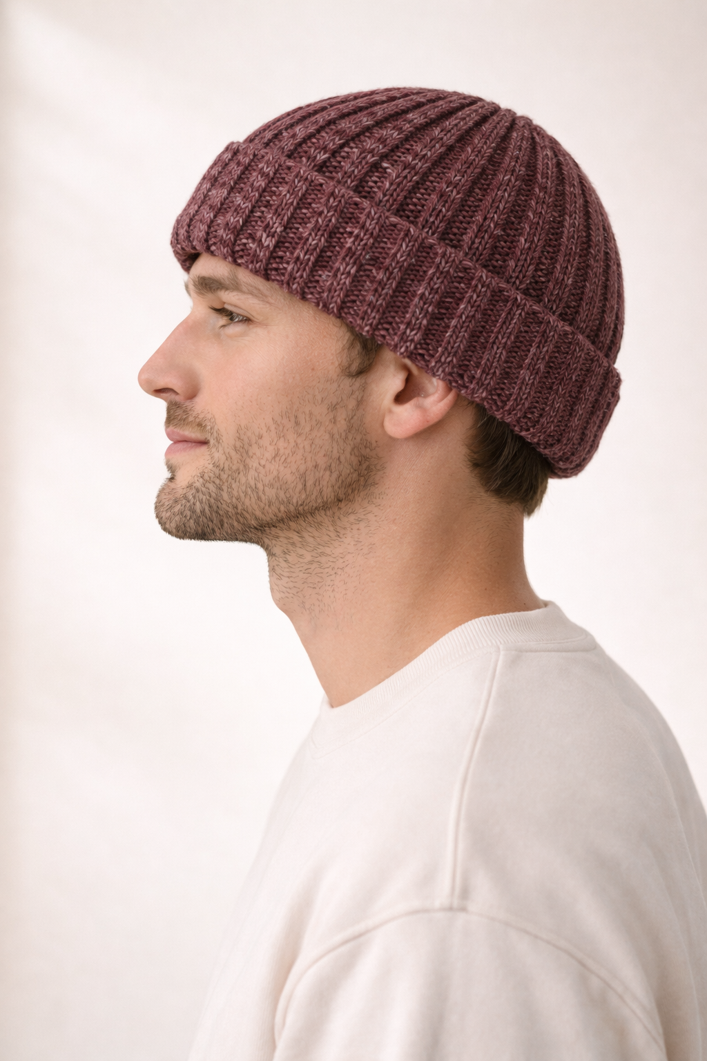 Chunky Knit Beanie - Maroon