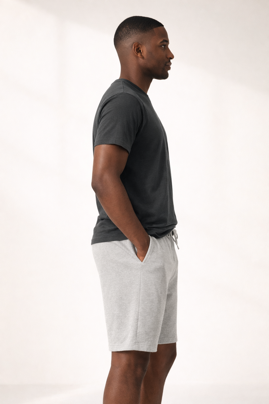 Mens Fleece Shorts - Grey