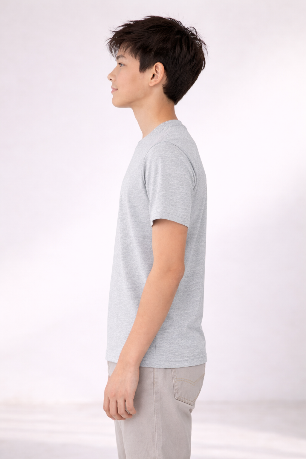 Youth Cotton T-Shirt - Athletic Heather Grey