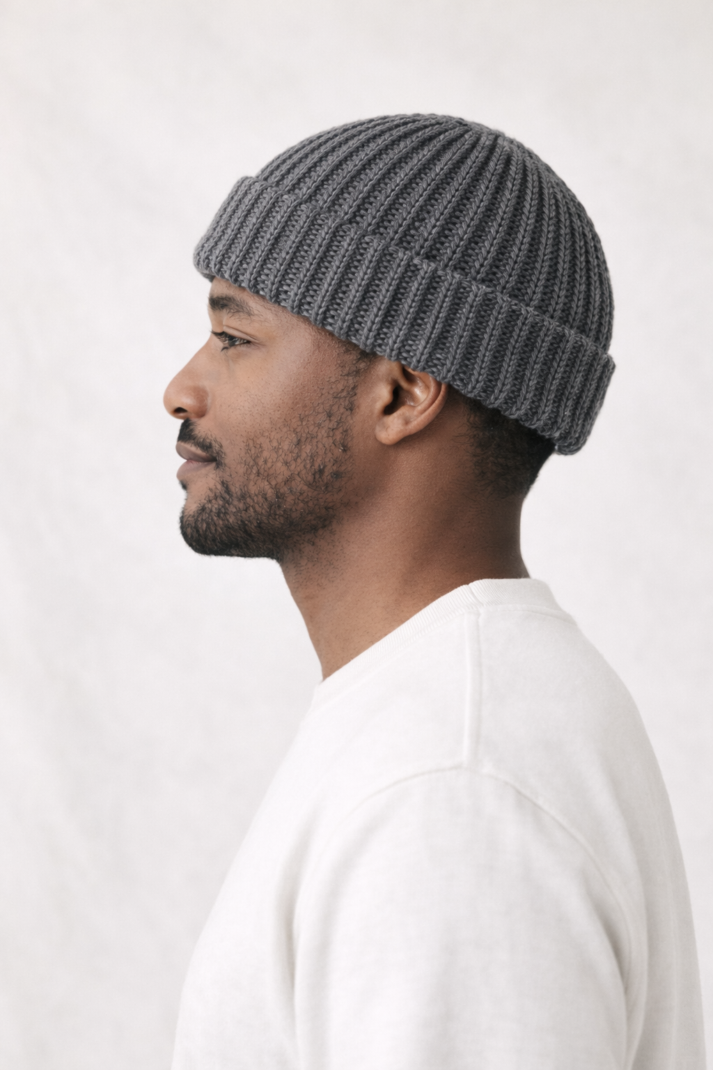 Chunky Knit Beanie - Black Natural