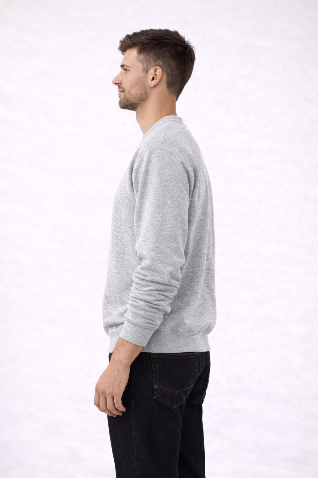 Mens Heavy Crewneck Sweatshirt - Sport Grey