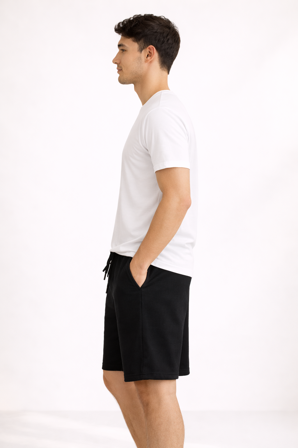 Mens Fleece Shorts - Black
