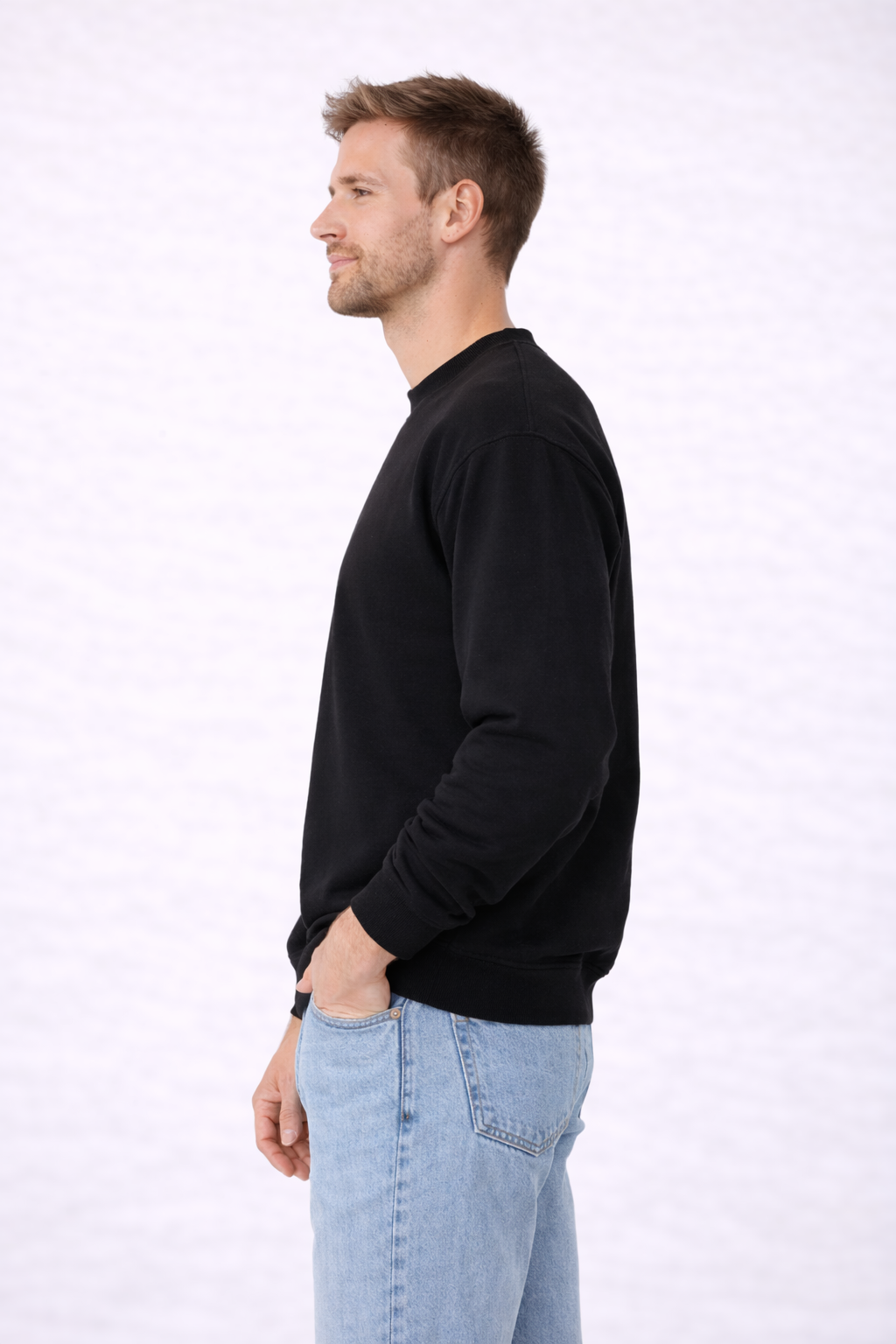 Mens heavy crewneck sweatshirt - Black