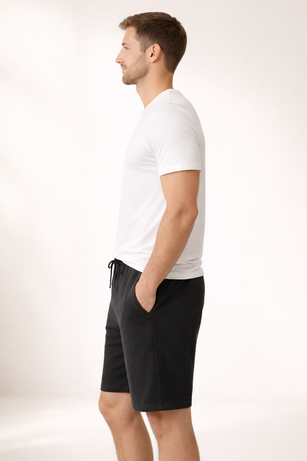 Mens Fleece Shorts - Navy