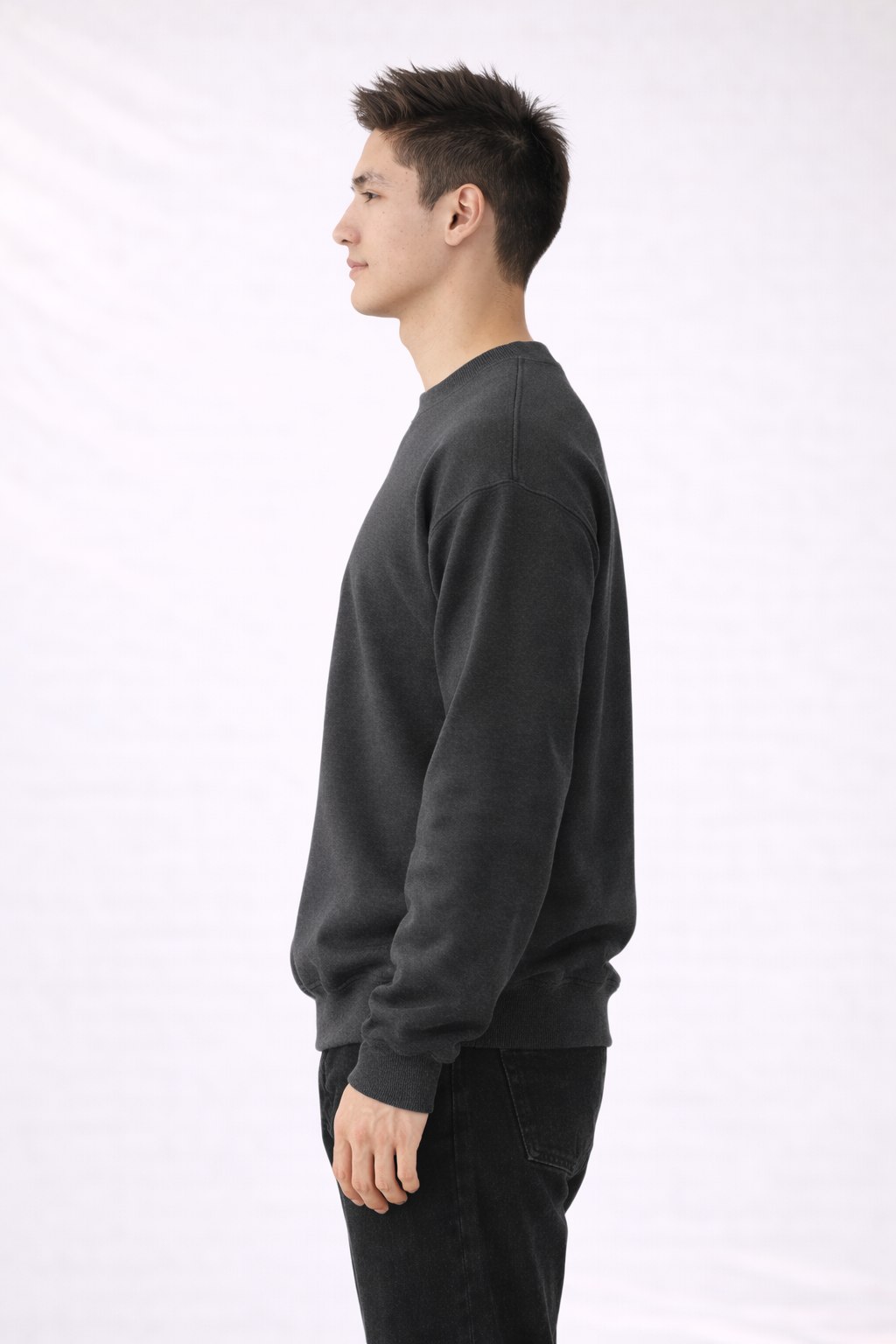 Mens Heavy Crewneck Sweatshirt - Charcoal