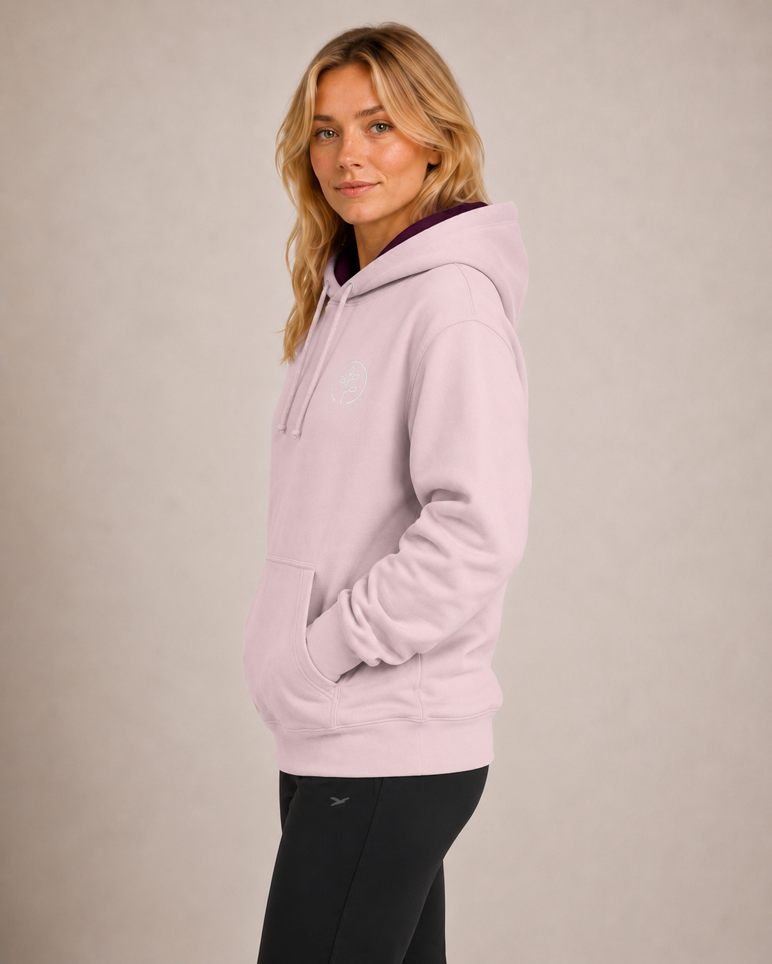 Accent Light Pink_Plum Hoodie