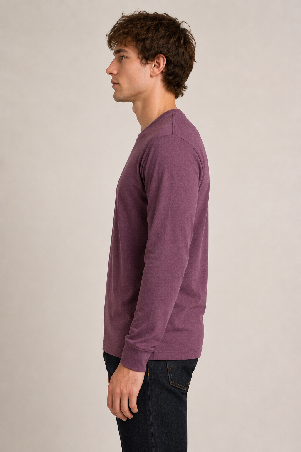 Men's Long Sleeve T-Shirt - Maroon