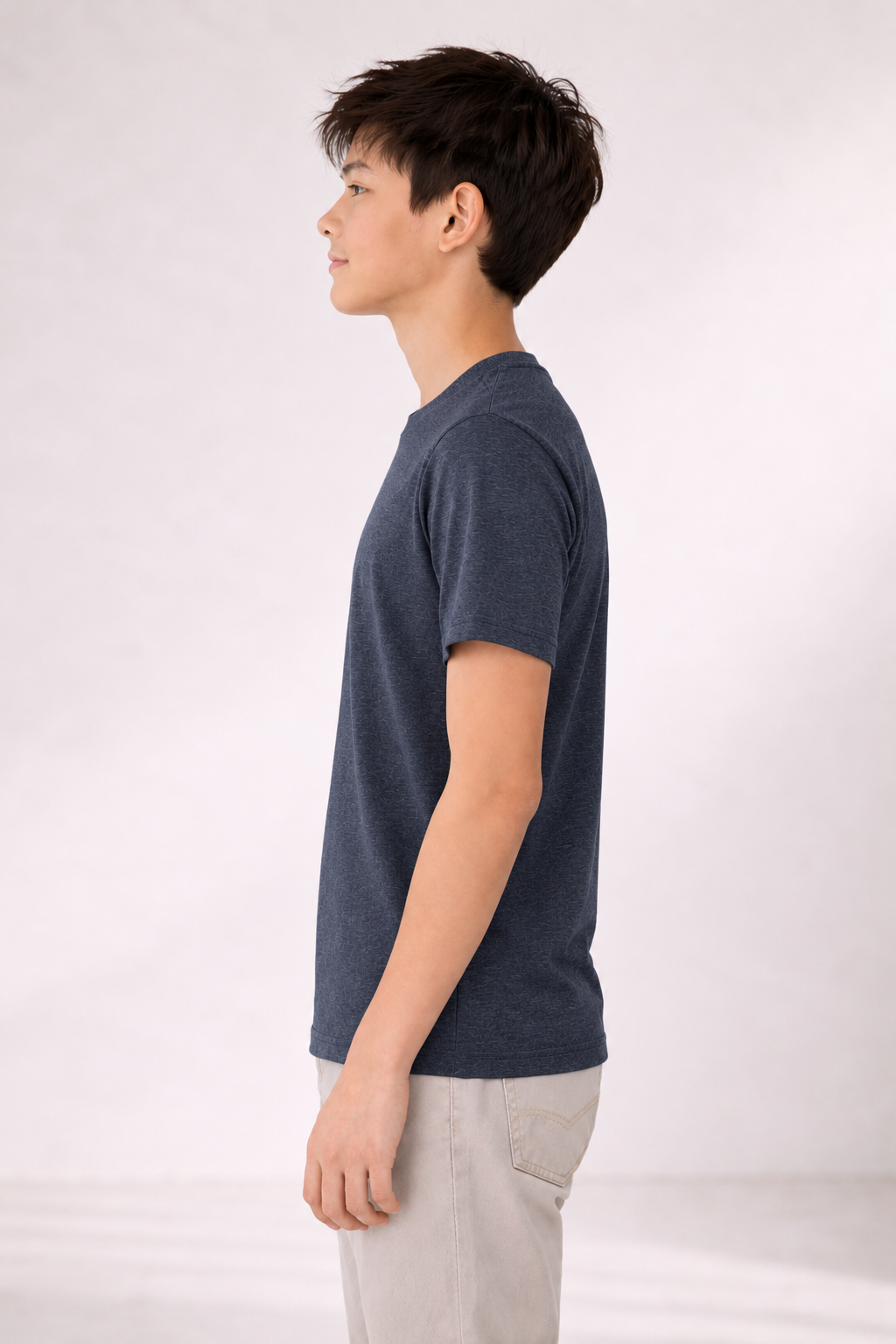 Youth Cotton T-Shirt - Navy